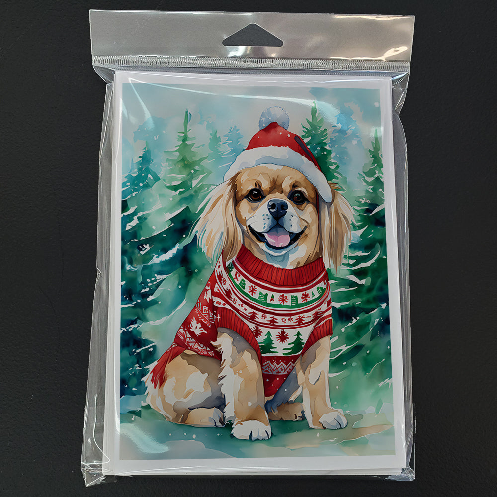 Tibetan Spaniel Christmas Greeting Cards Pack of 8