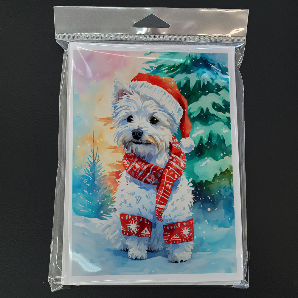 Westie Christmas Greeting Cards Pack of 8