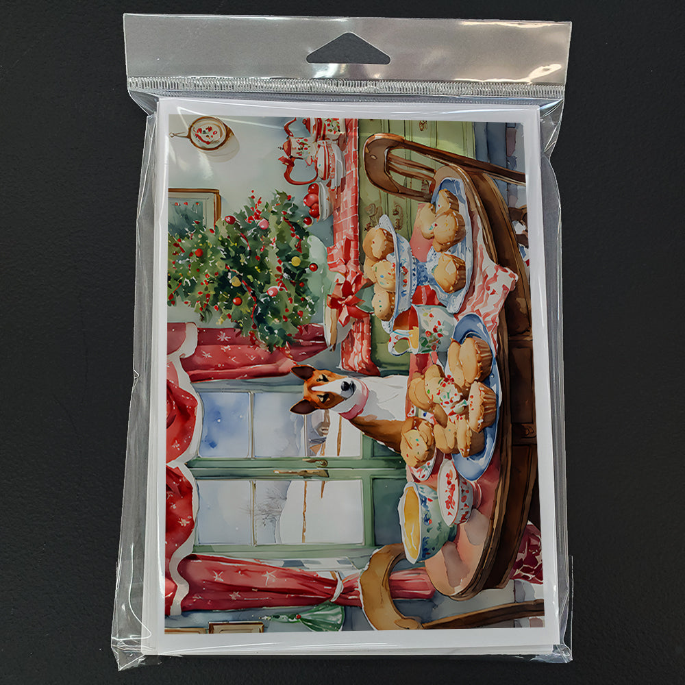 Basenji Christmas Cookies Greeting Cards Pack of 8
