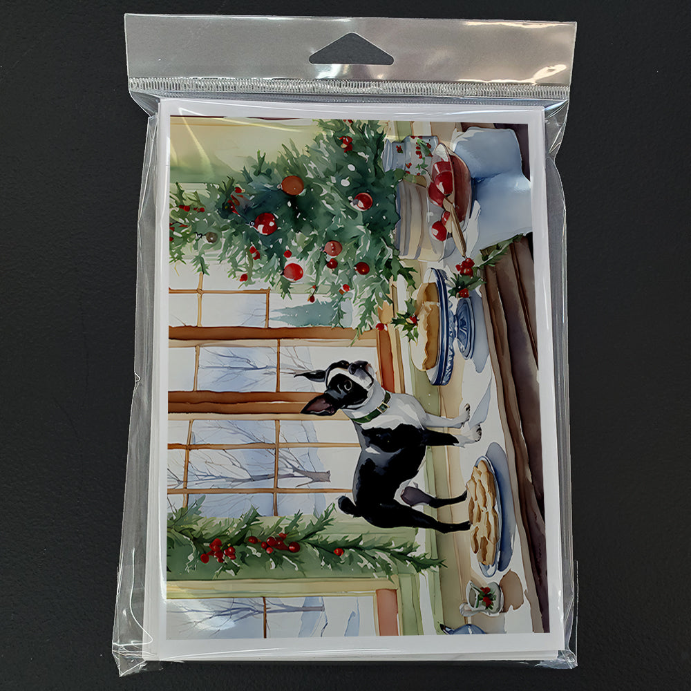 Boston Terrier Christmas Cookies Greeting Cards Pack of 8