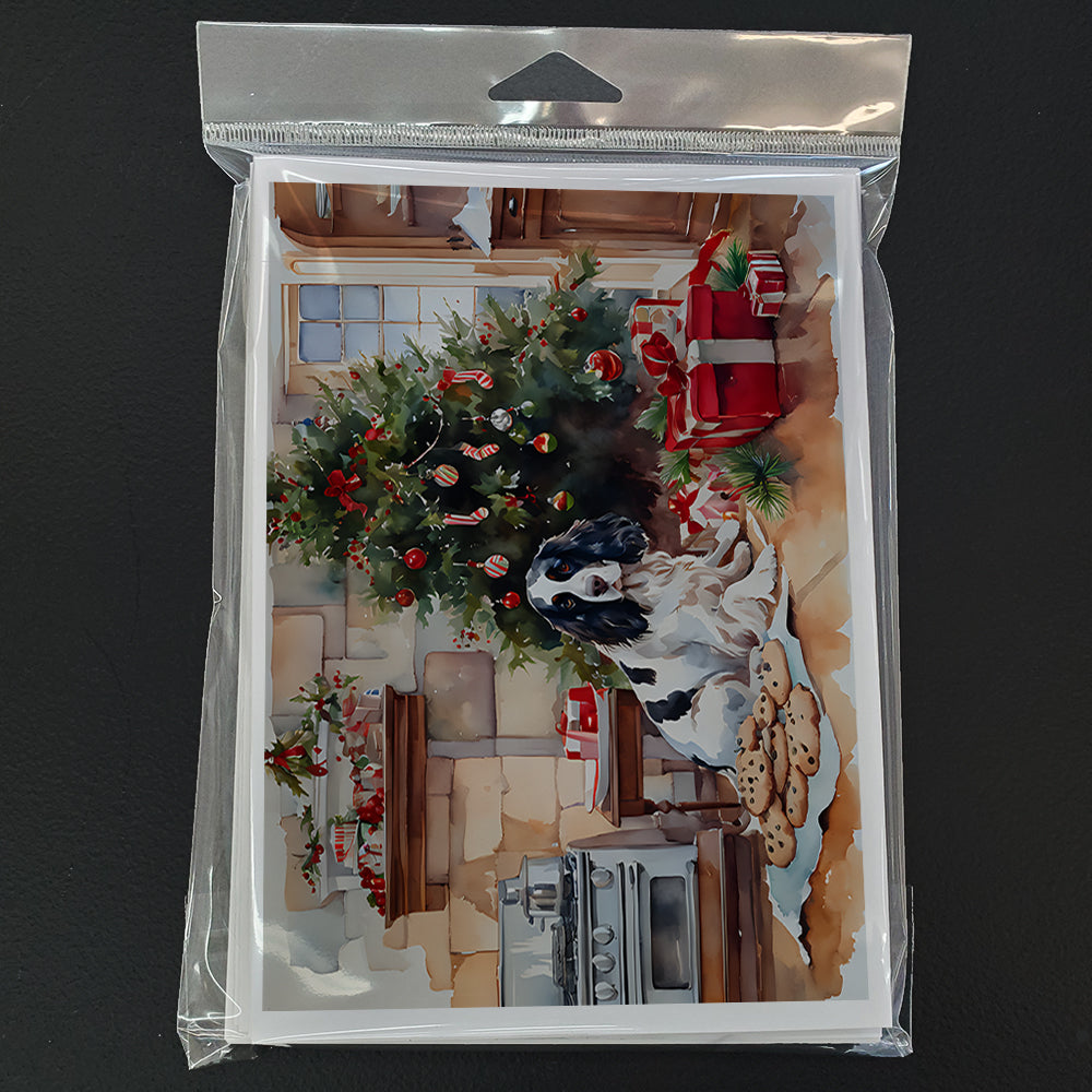 English Springer Spaniel Christmas Cookies Greeting Cards Pack of 8