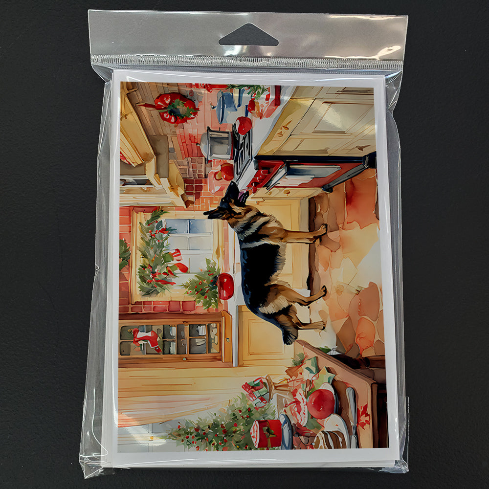 German Shepherd Christmas Cookies Greeting Cards Pack of 8