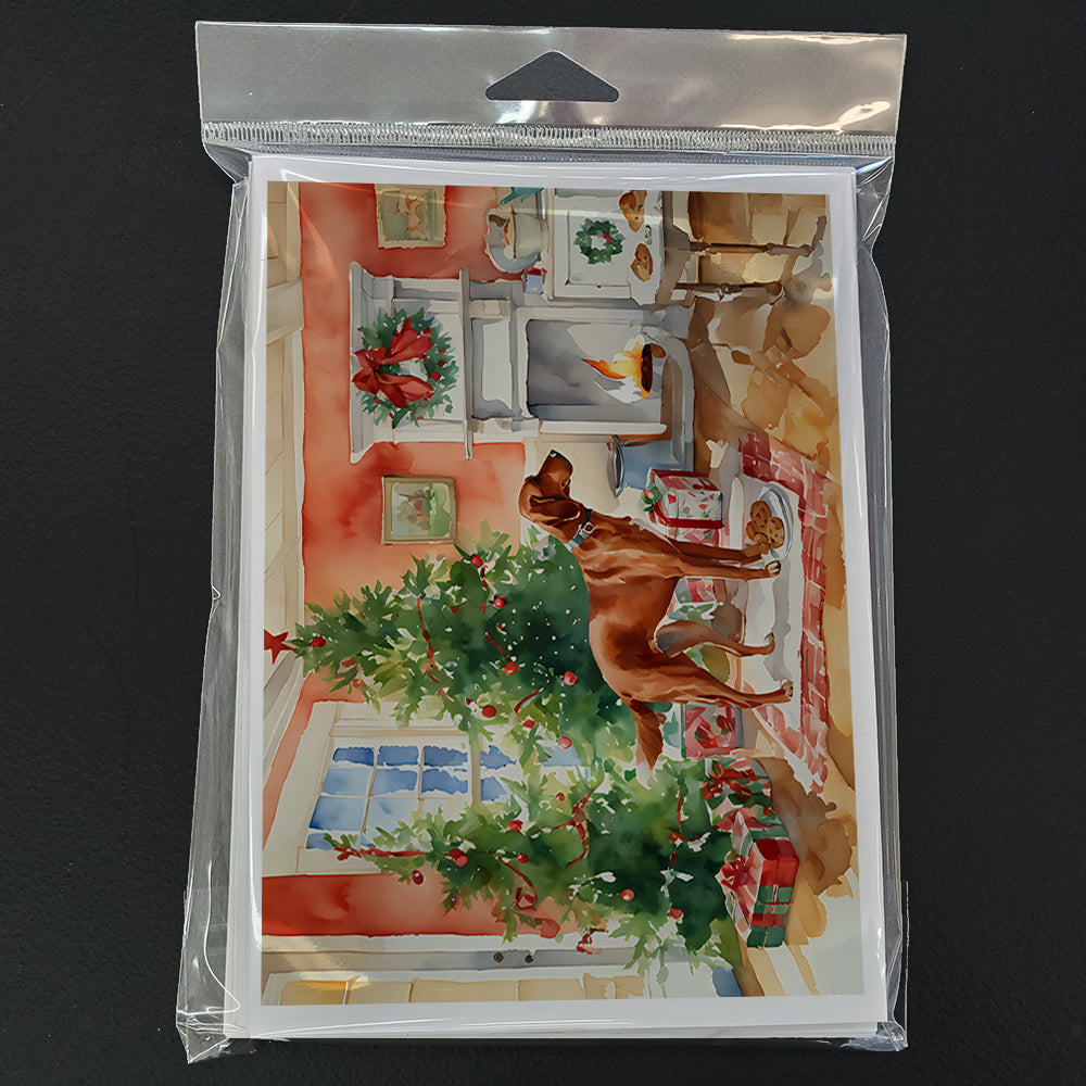 Redbone Coonhound Christmas Cookies Greeting Cards Pack of 8
