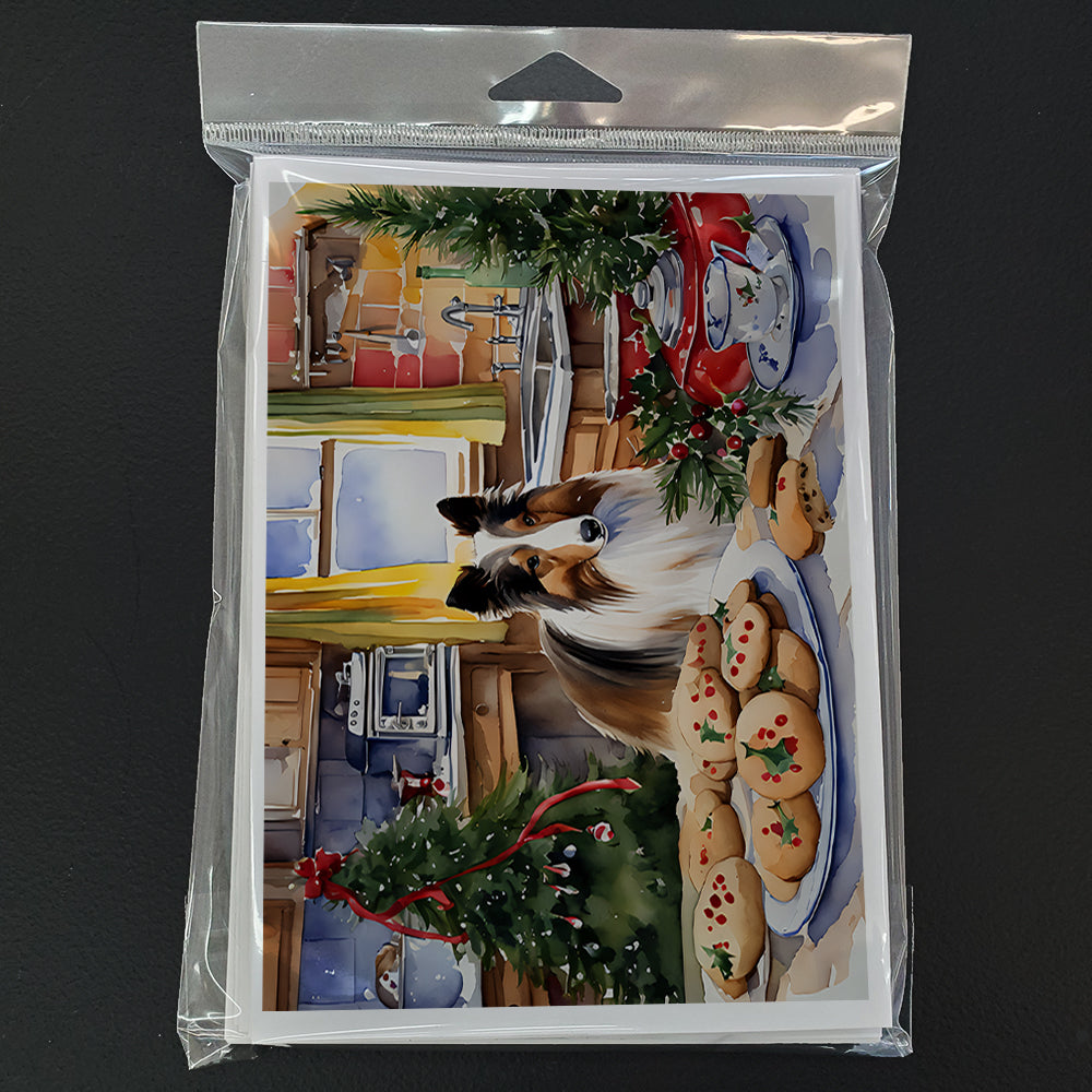 Sheltie Christmas Cookies Greeting Cards Pack of 8