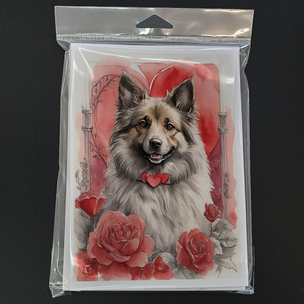 Belgian Tervuren Valentine Roses Greeting Cards Pack of 8