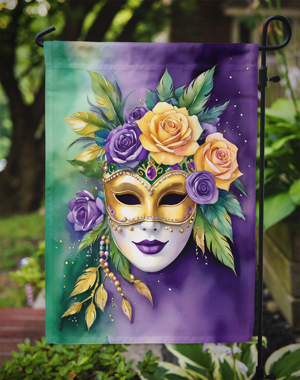 Mask Mardi Gras Garden Flag