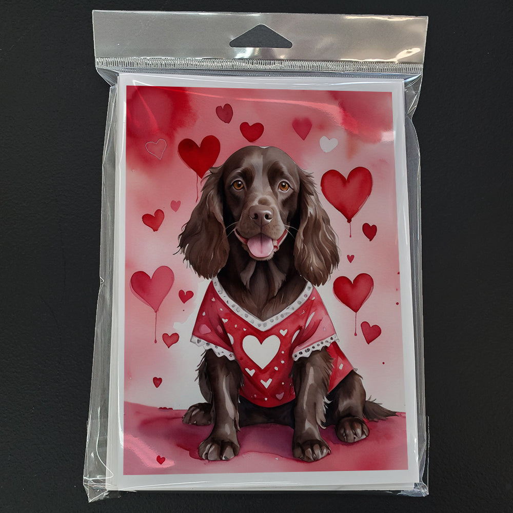 Boykin Spaniel My Valentine Greeting Cards Pack of 8