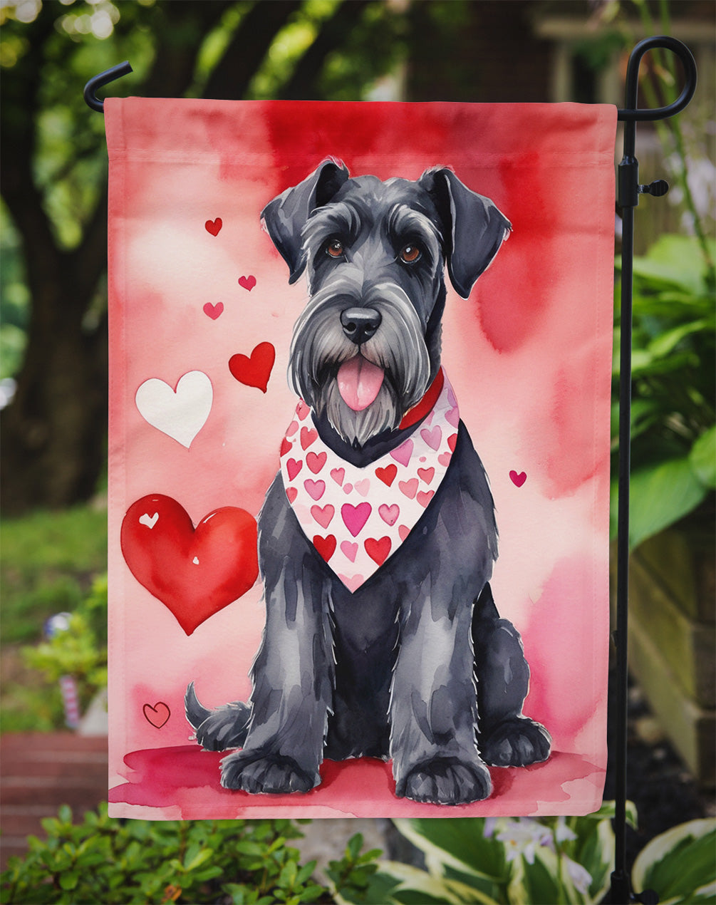 Giant Schnauzer My Valentine Garden Flag
