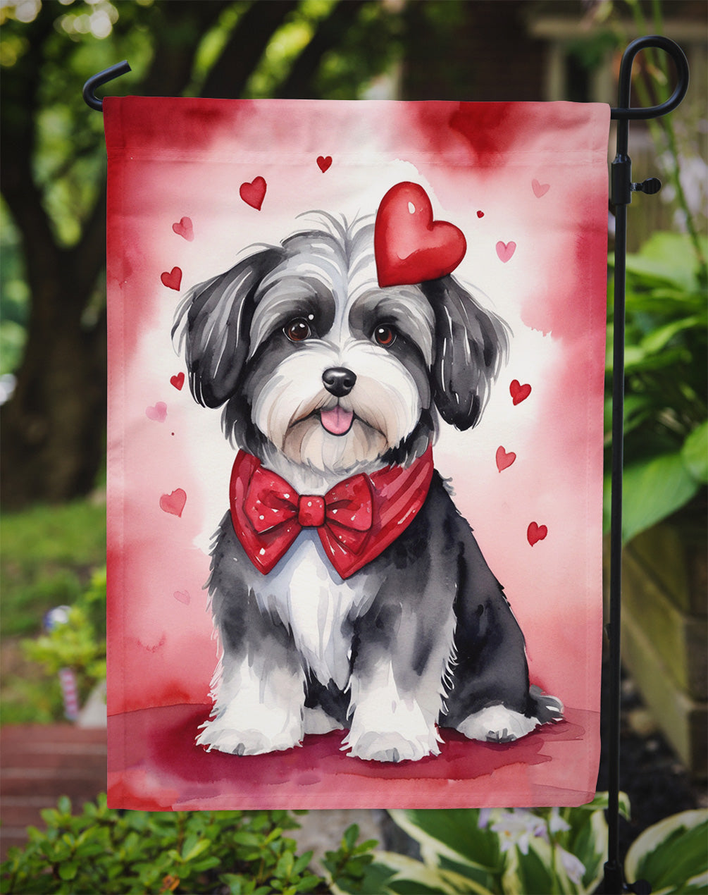 Havanese My Valentine Garden Flag