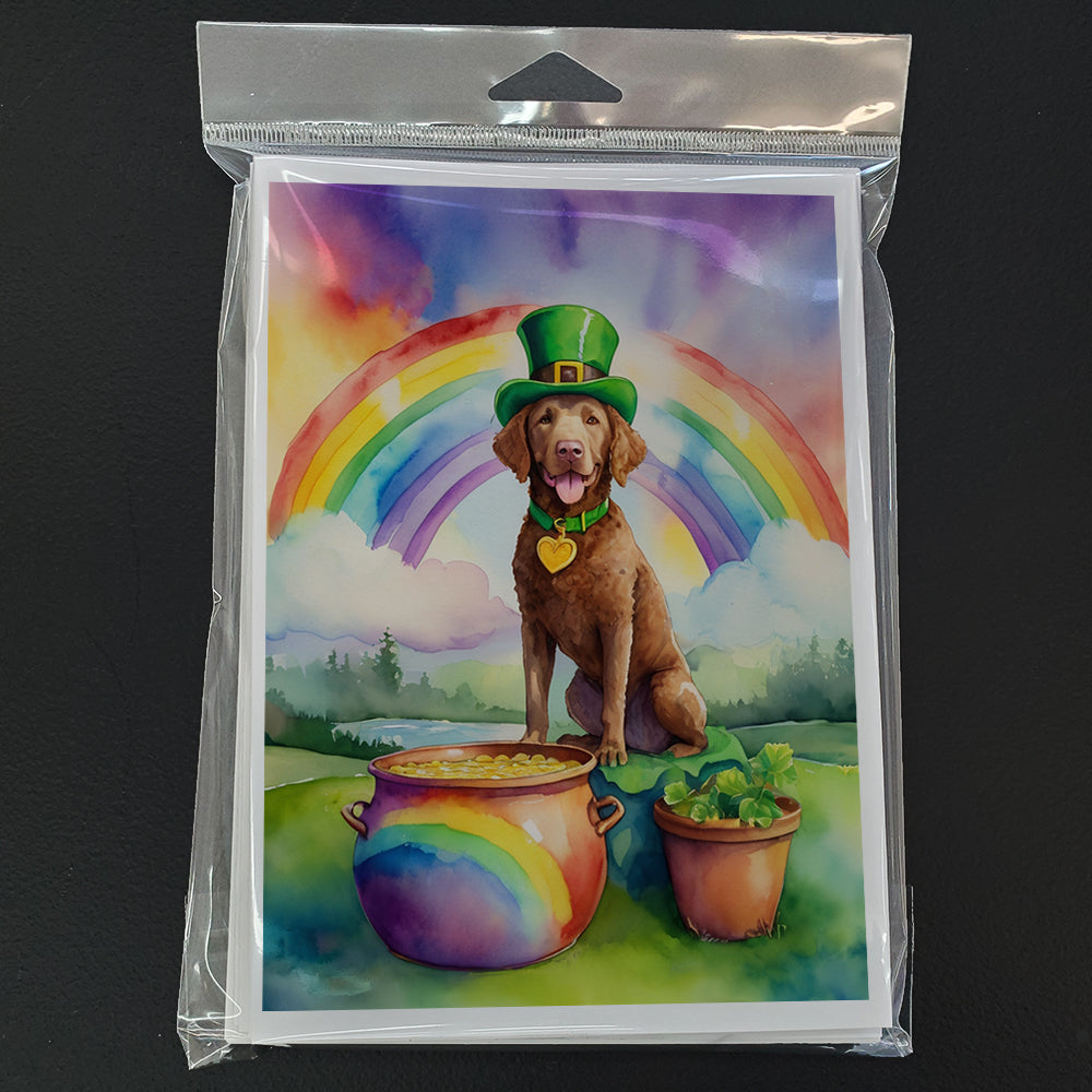 Chesapeake Bay Retriever St Patrick's Day Greeting Cards Pack of 8