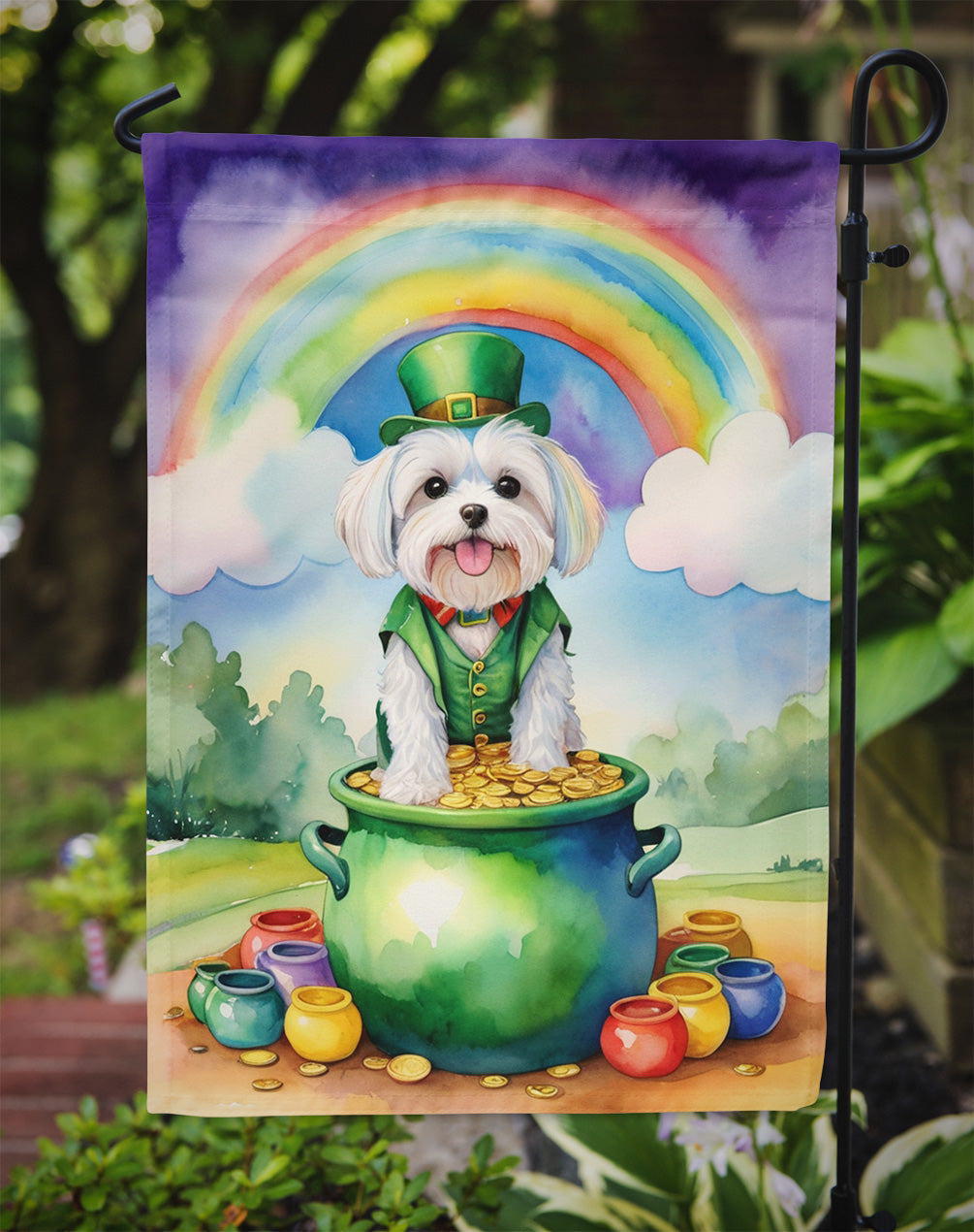 Maltese St Patrick's Day Garden Flag