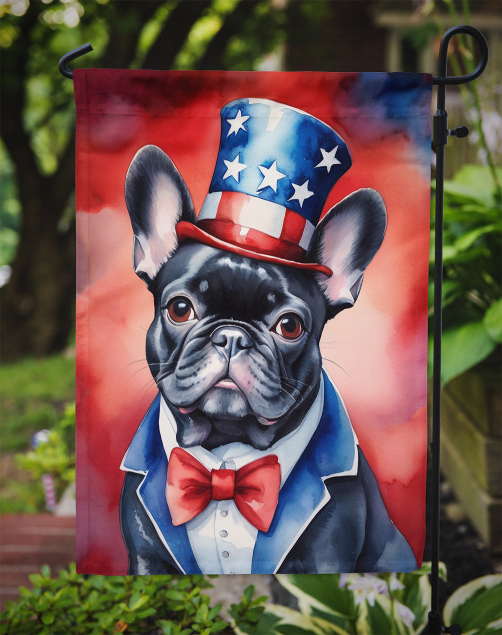 French Bulldog Patriotic American Garden Flag