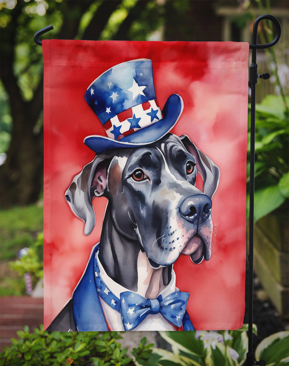 Great Dane Patriotic American Garden Flag