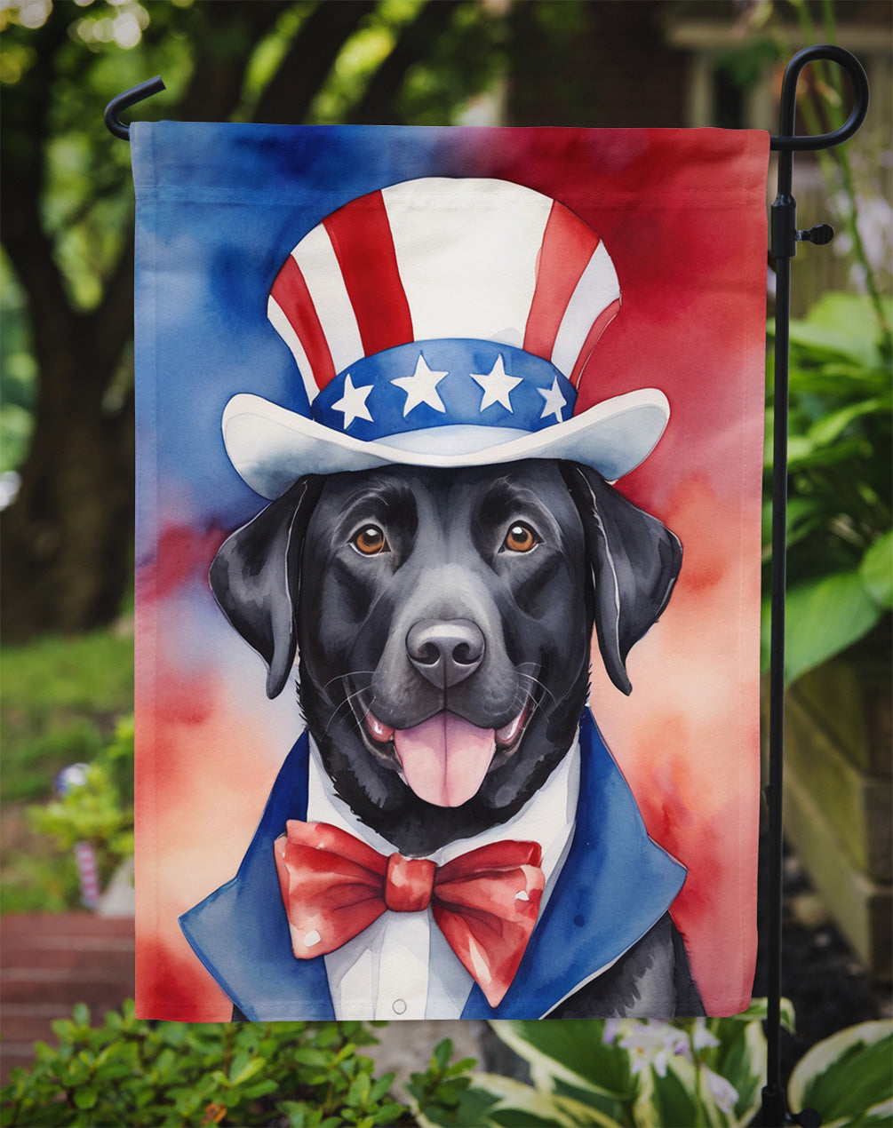 Labrador Retriever Patriotic American Garden Flag