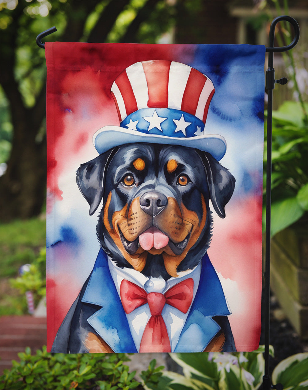 Rottweiler Patriotic American Garden Flag
