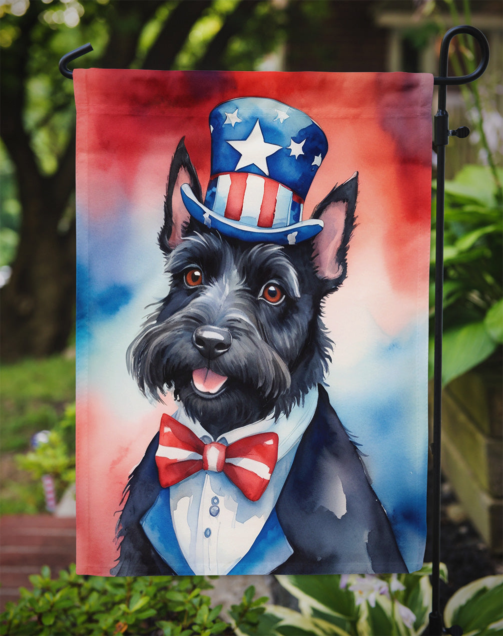 Scottish Terrier Patriotic American Garden Flag