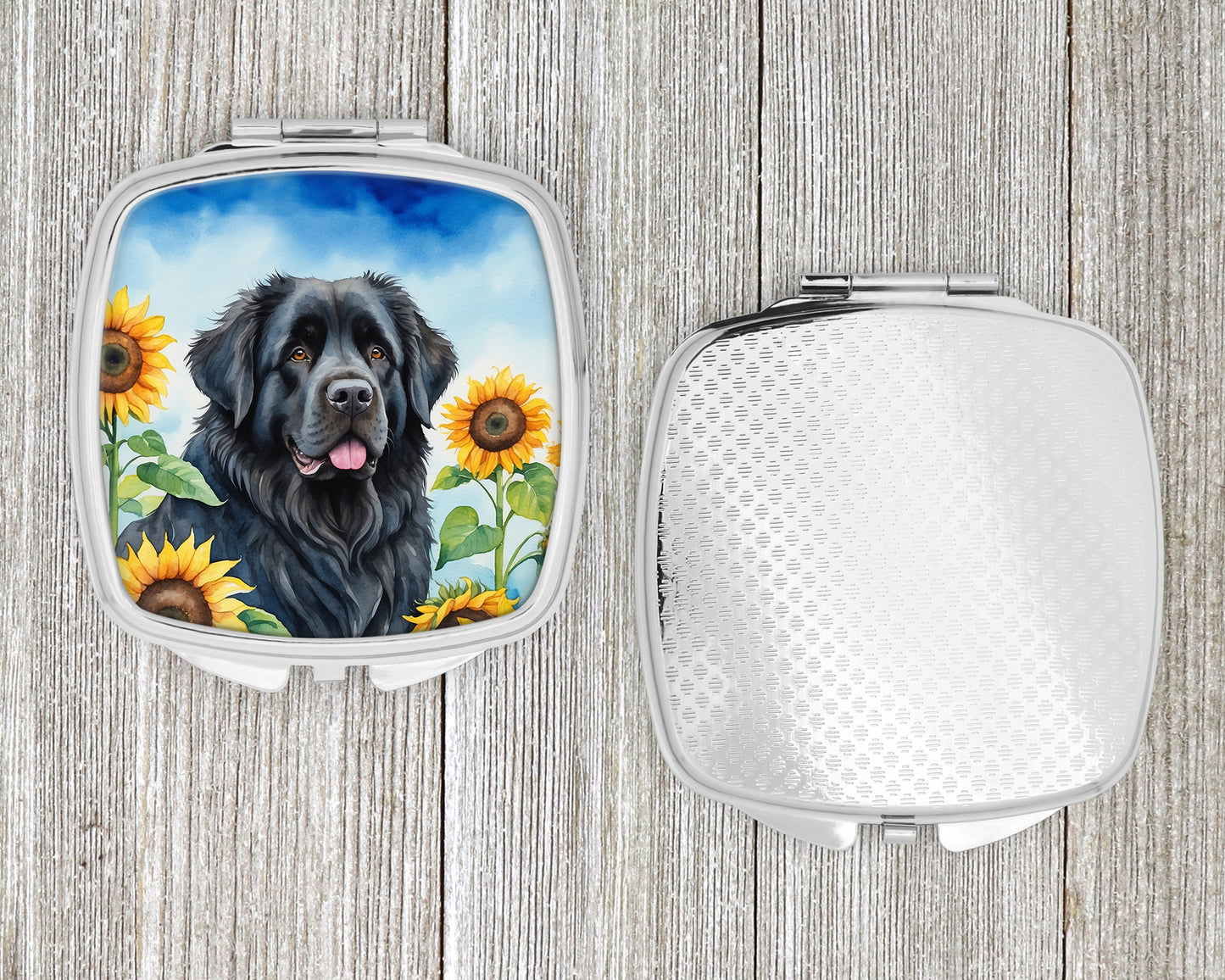 Newfoundland in Sunflowers Compact Mirror