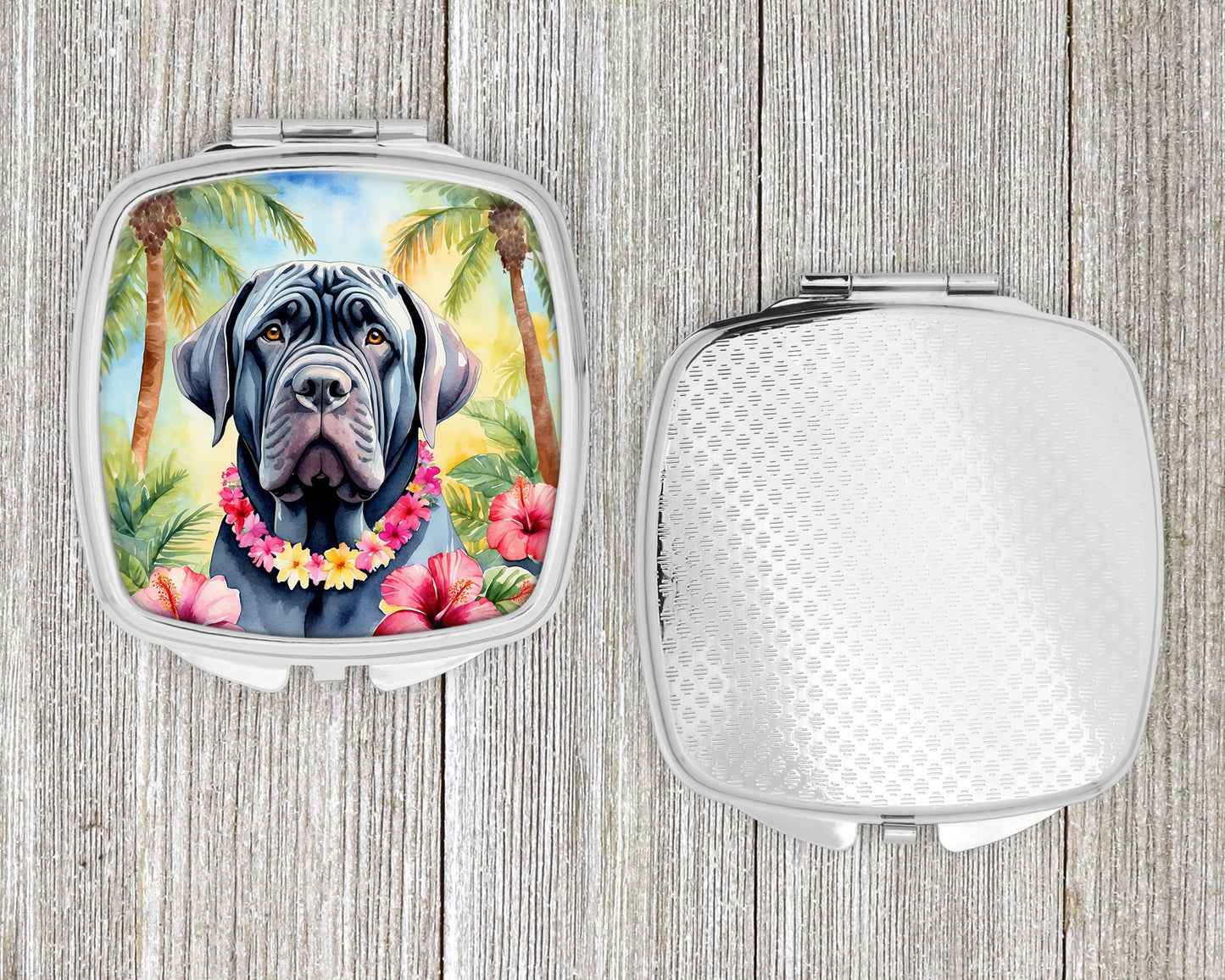 Neapolitan Mastiff Luau Compact Mirror