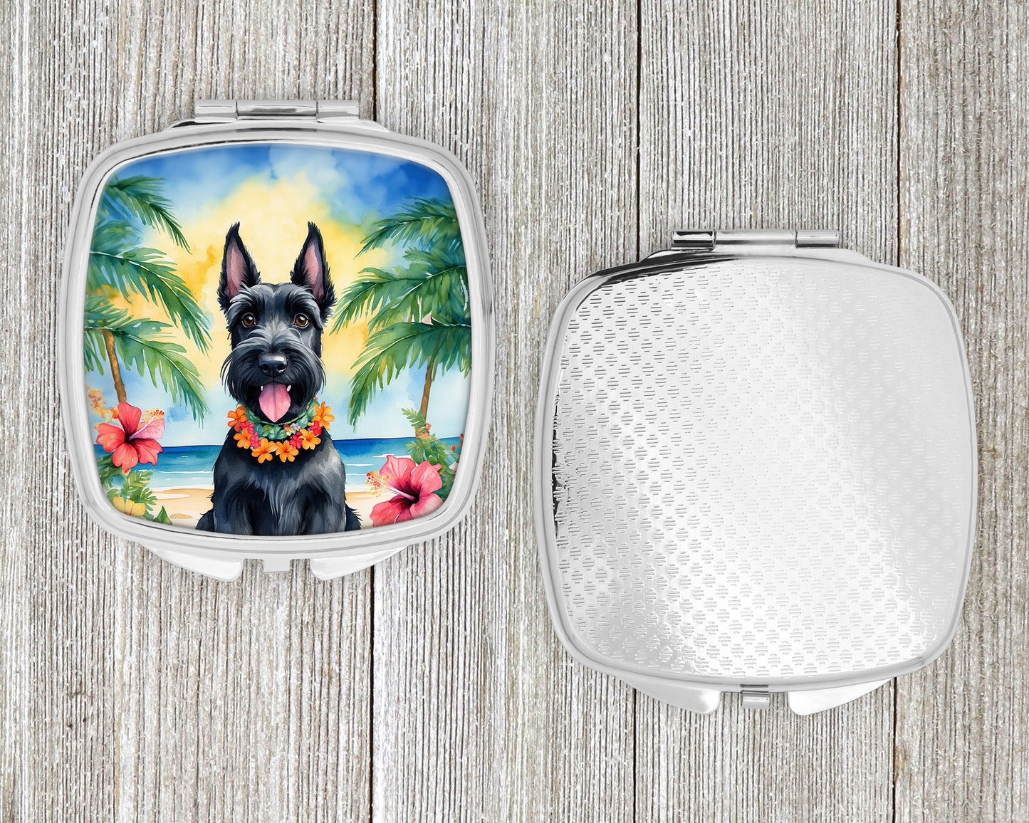 Scottish Terrier Luau Compact Mirror