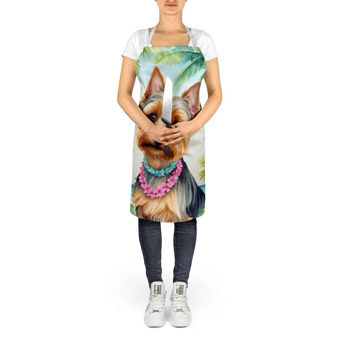 Silky Terrier Luau Apron