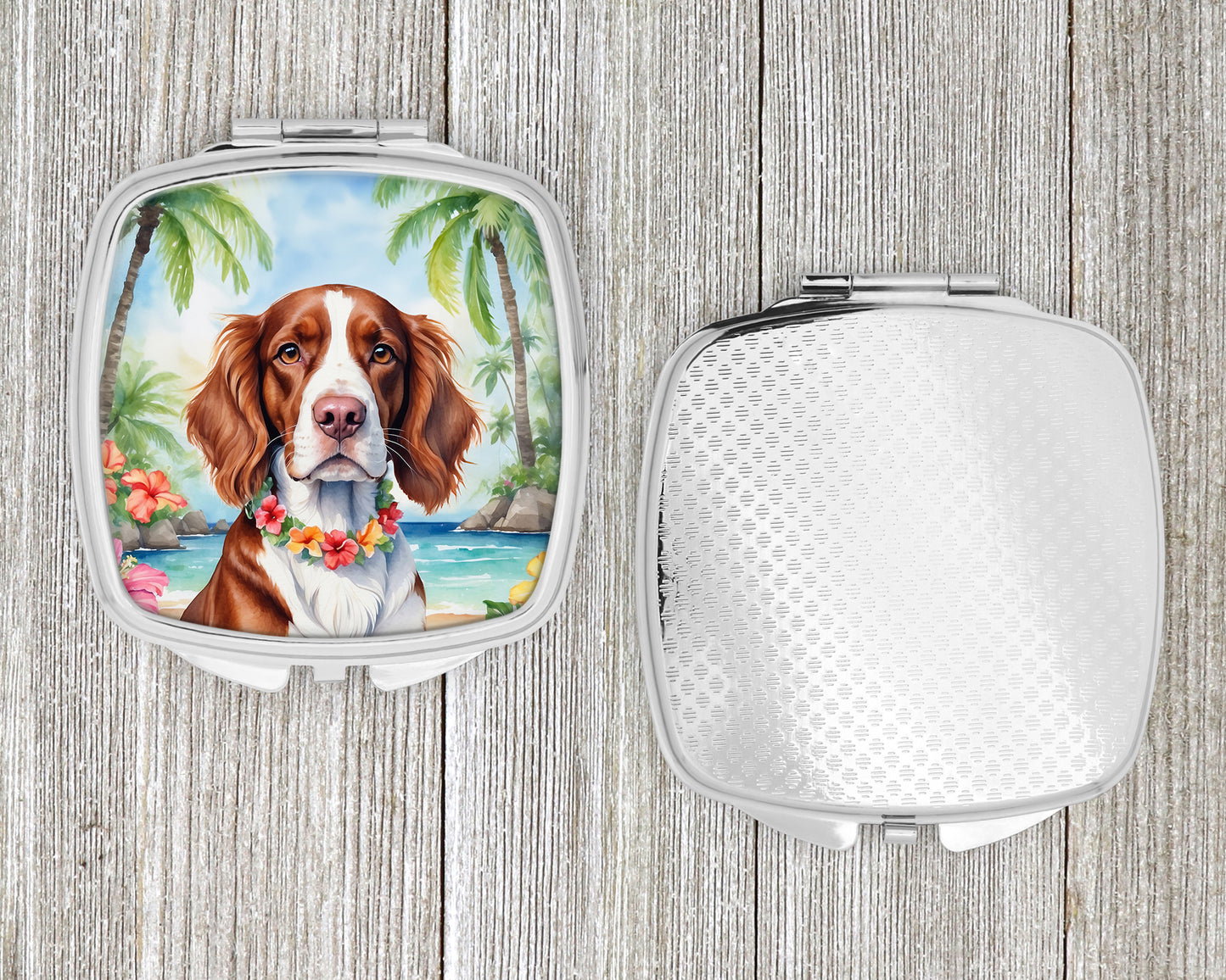 Welsh Springer Spaniel Luau Compact Mirror