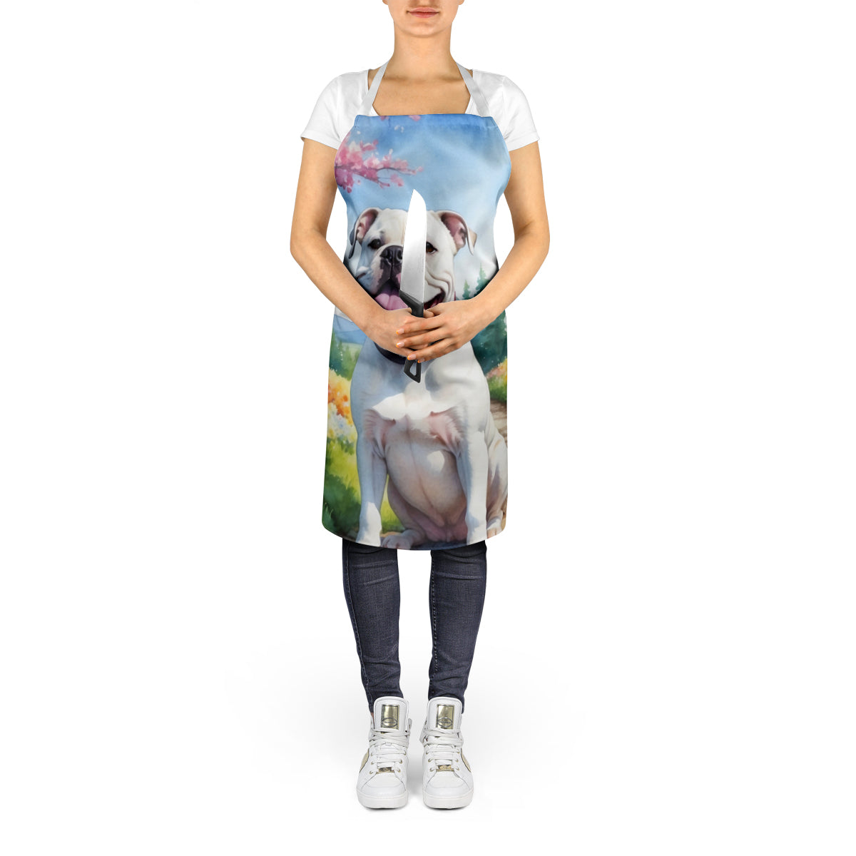 American Bulldog Spring Garden Apron
