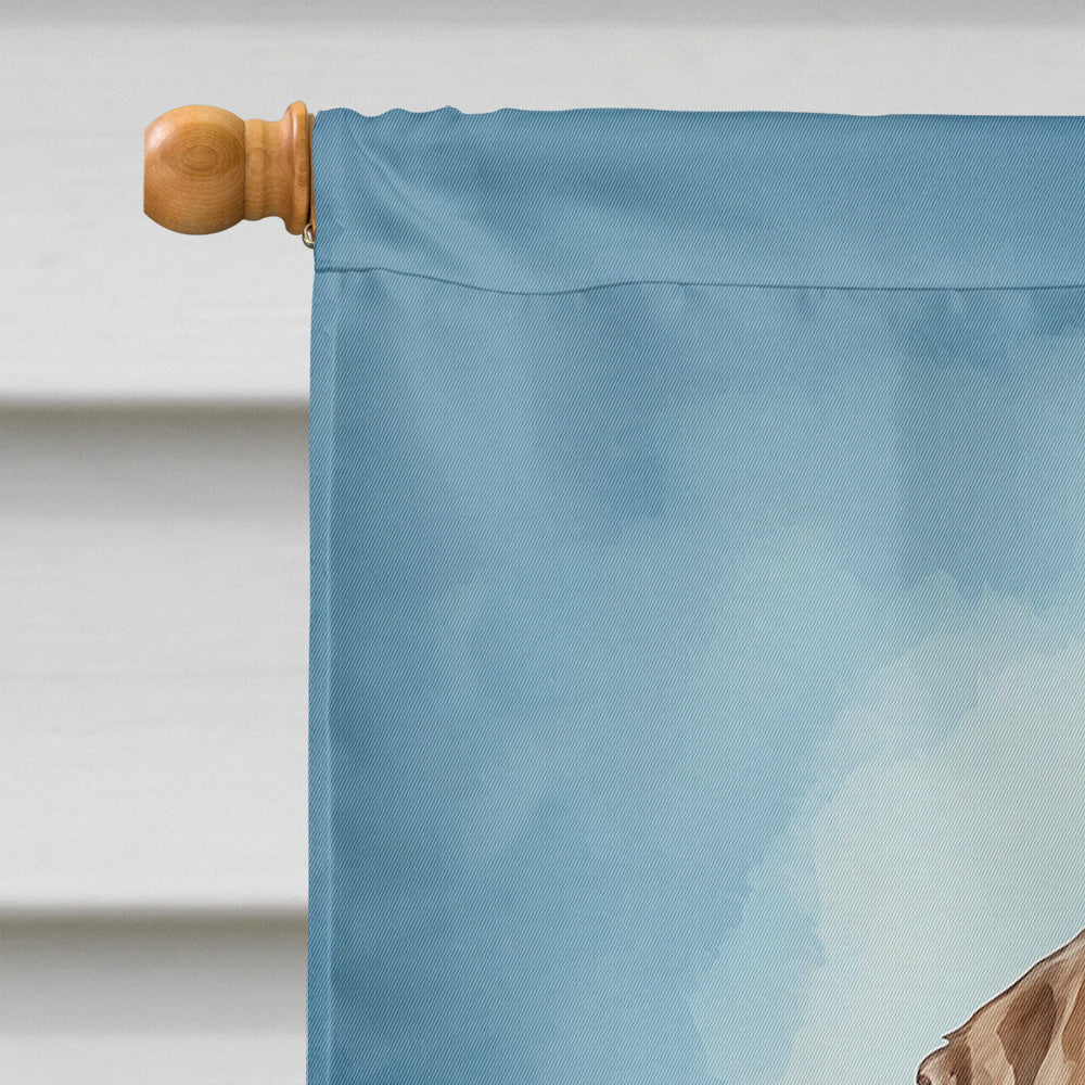 German Wirehaired Pointer Happy Birthday House Flag
