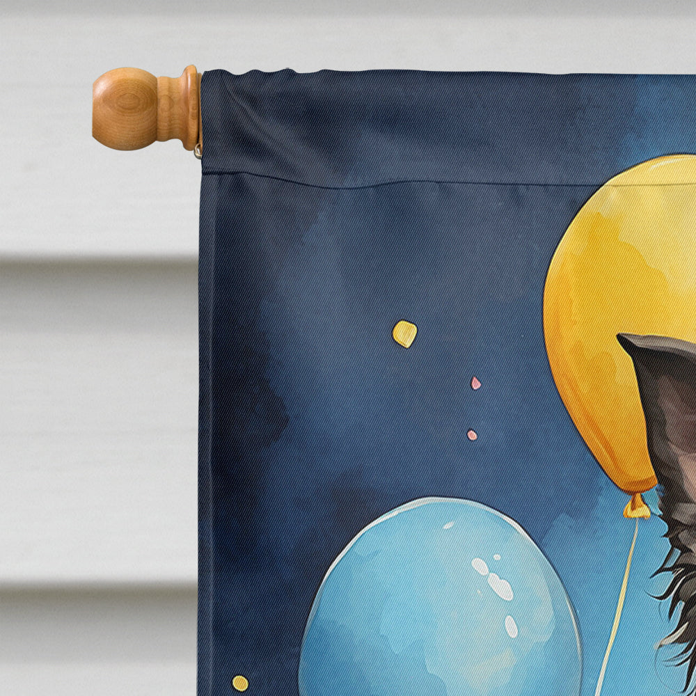 Border Collie Happy Birthday House Flag