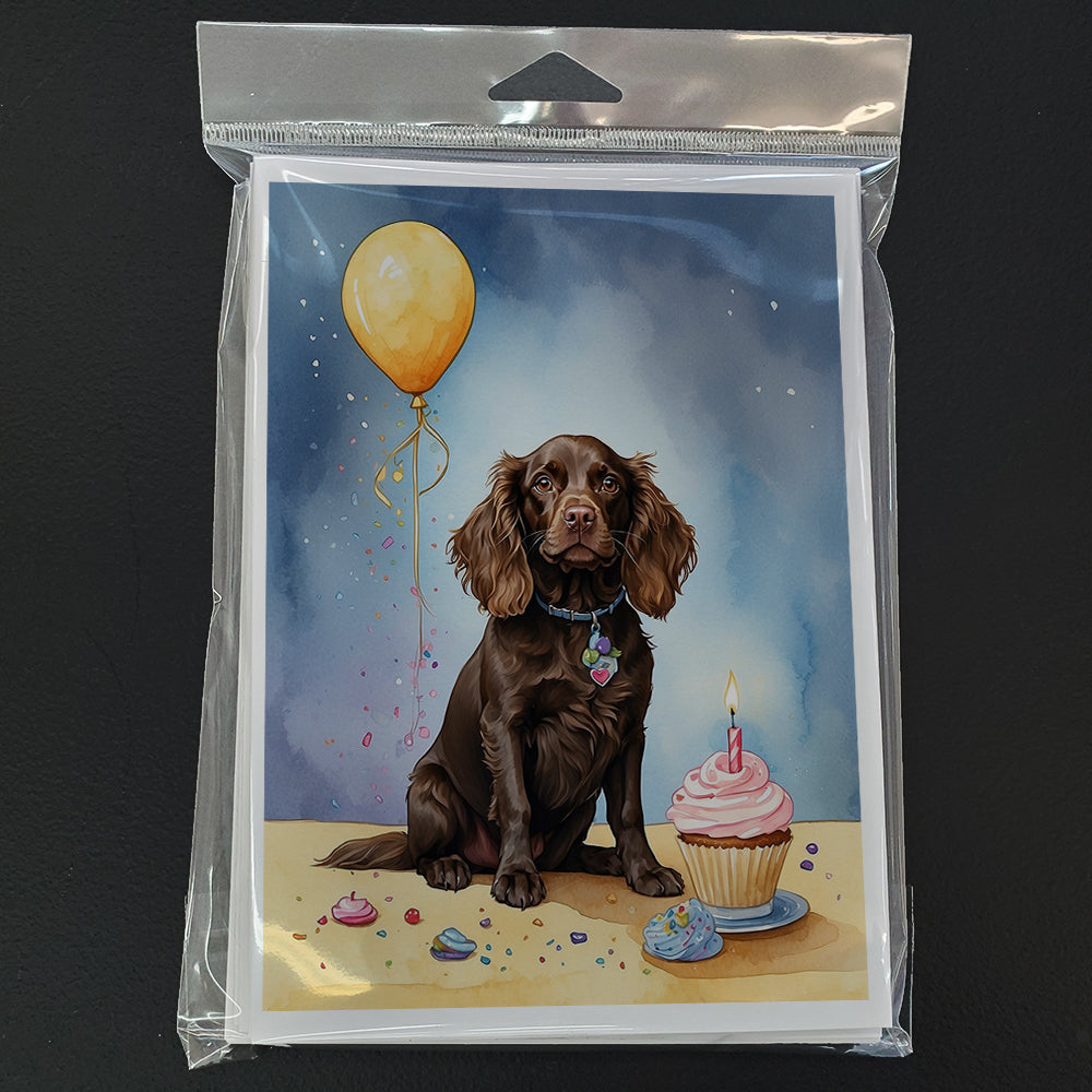 Boykin Spaniel Happy Birthday Greeting Cards Pack of 8