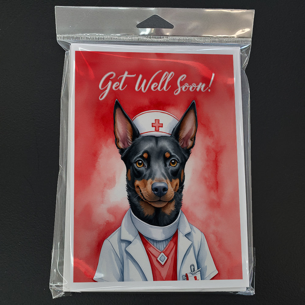 Australian Kelpie Get Well Soon Greeting Cards Pack of 8