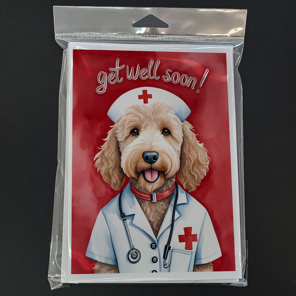 Goldendoodle Get Well Soon Greeting Cards Pack of 8