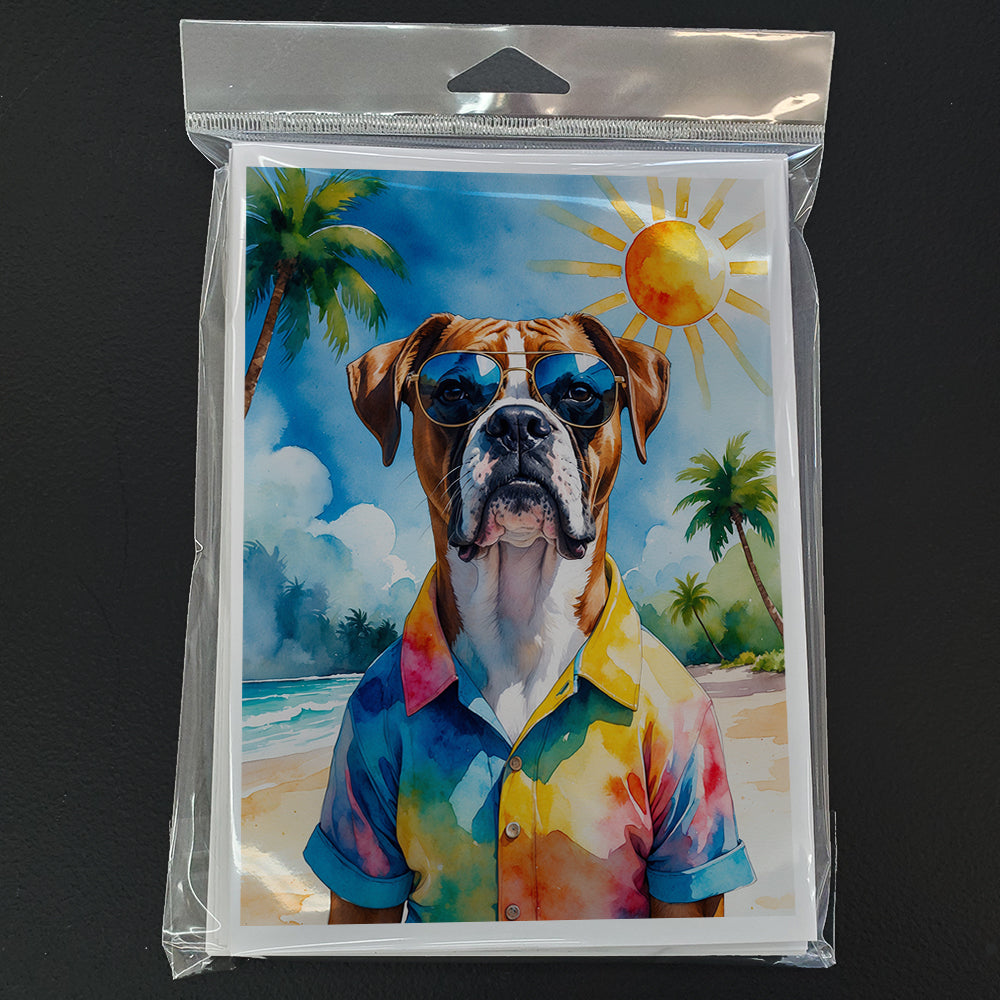 Boxer Summer Beach Time Greeting Cards Pack of 8