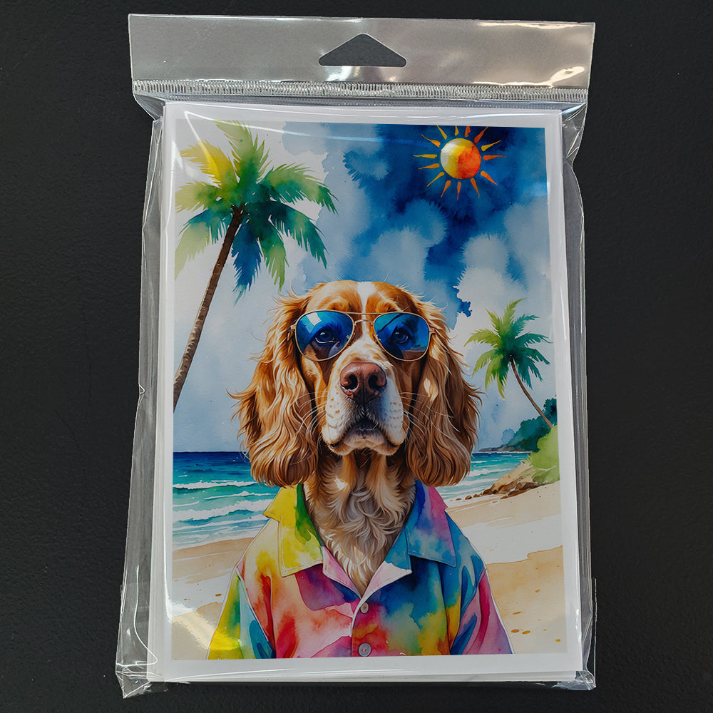 Cocker Spaniel Summer Beach Time Greeting Cards Pack of 8