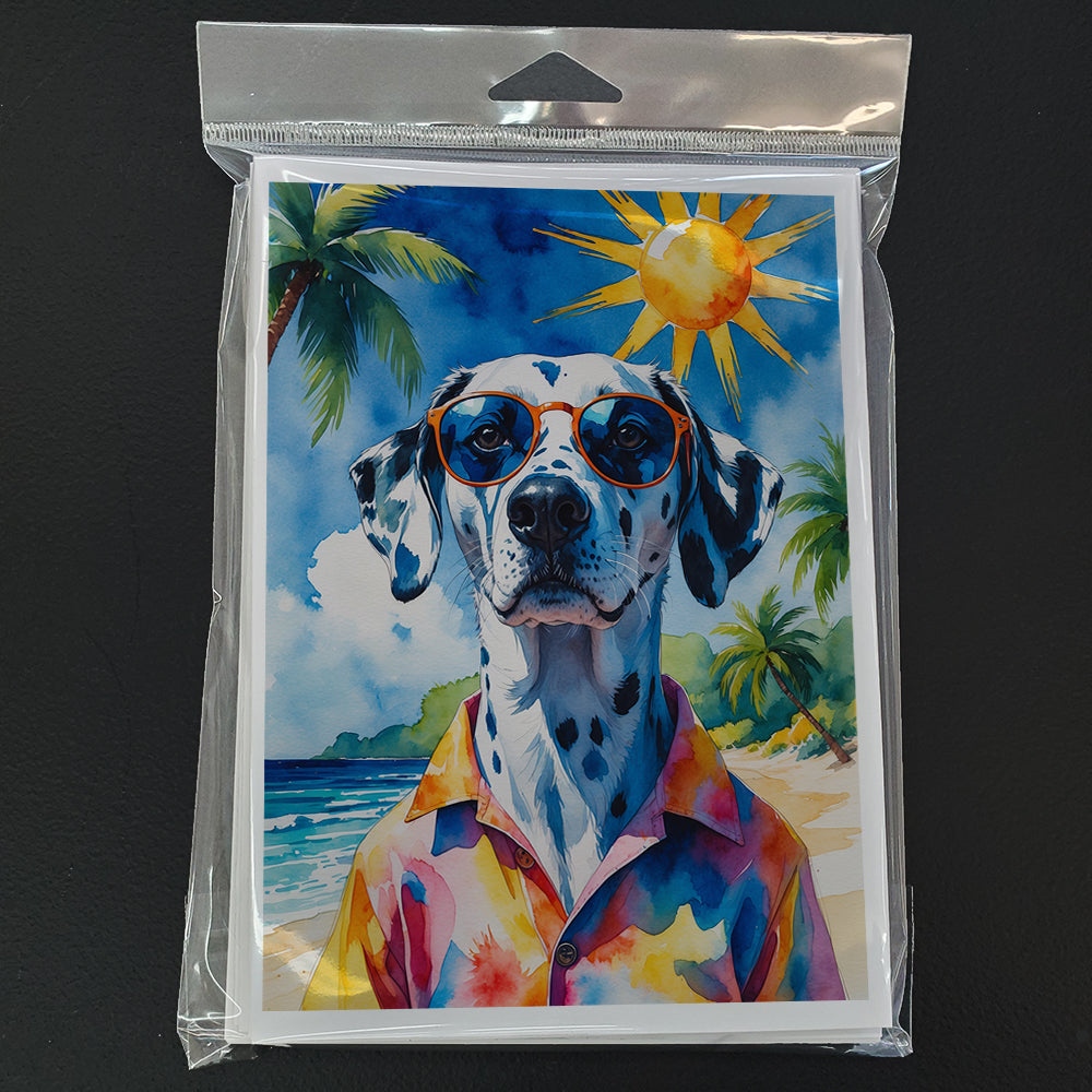 Dalmatian Summer Beach Time Greeting Cards Pack of 8