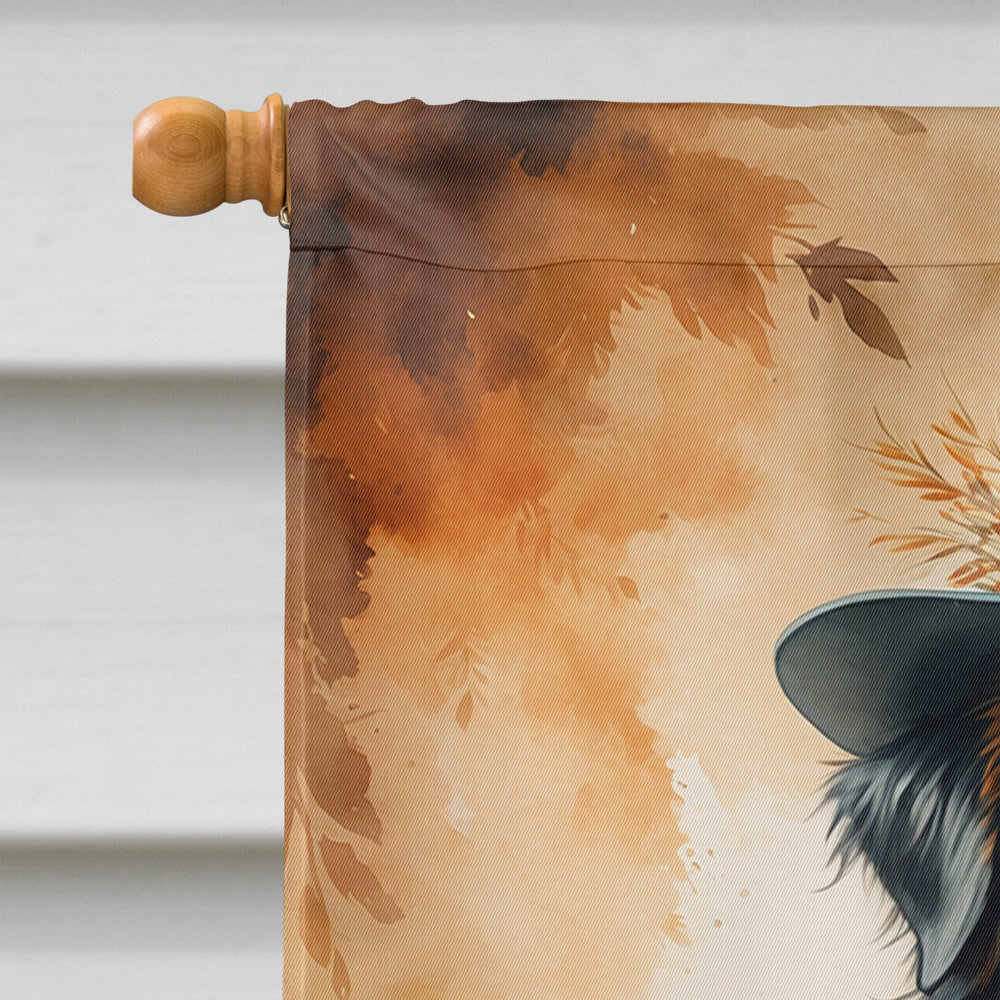 Australian Shepherd Thanksgiving House Flag