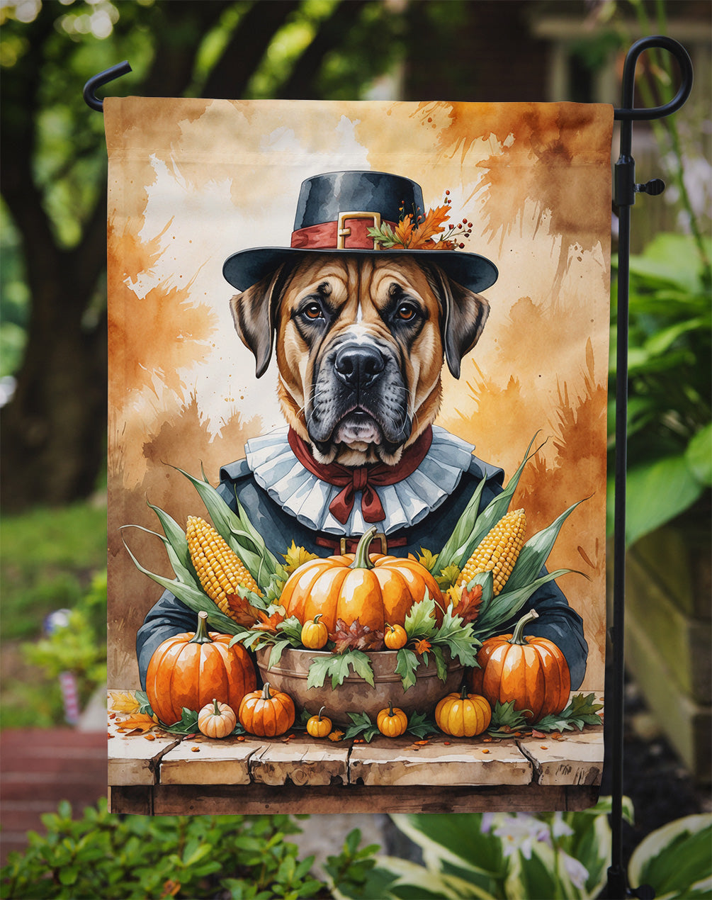 Bullmastiff Thanksgiving Garden Flag