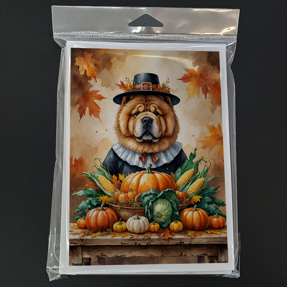 Chow Chow Thanksgiving Greeting Cards Pack of 8