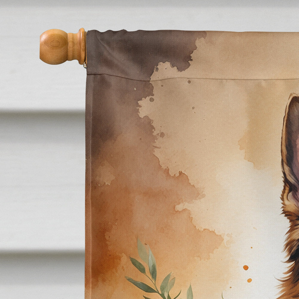 German Shepherd Thanksgiving House Flag