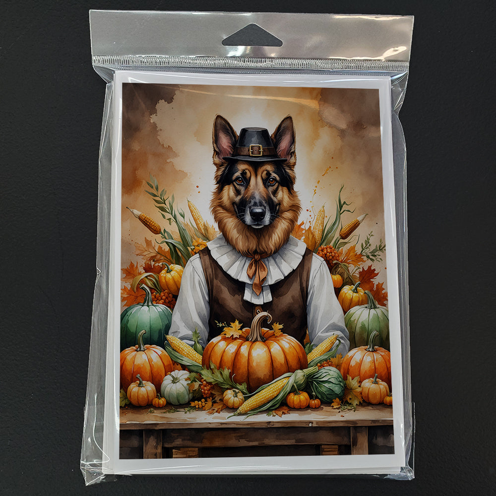German Shepherd Thanksgiving Greeting Cards Pack of 8