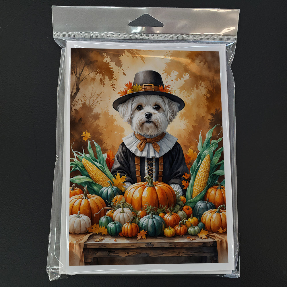 Maltese Thanksgiving Greeting Cards Pack of 8