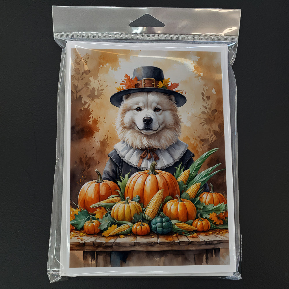 Samoyed Thanksgiving Greeting Cards Pack of 8