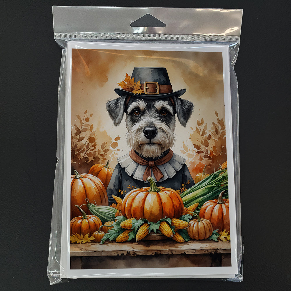 Schnauzer Thanksgiving Greeting Cards Pack of 8