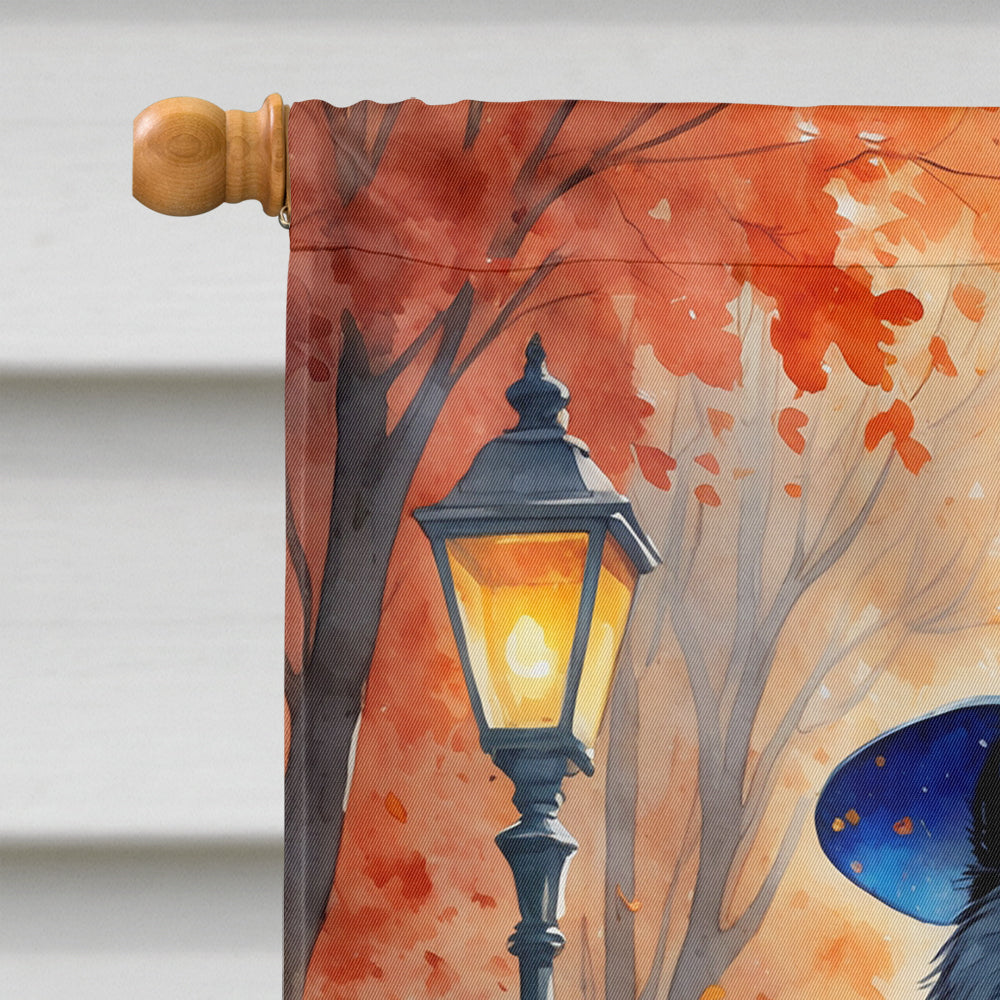 Black Chow Chow Halloween Trick or Treat House Flag