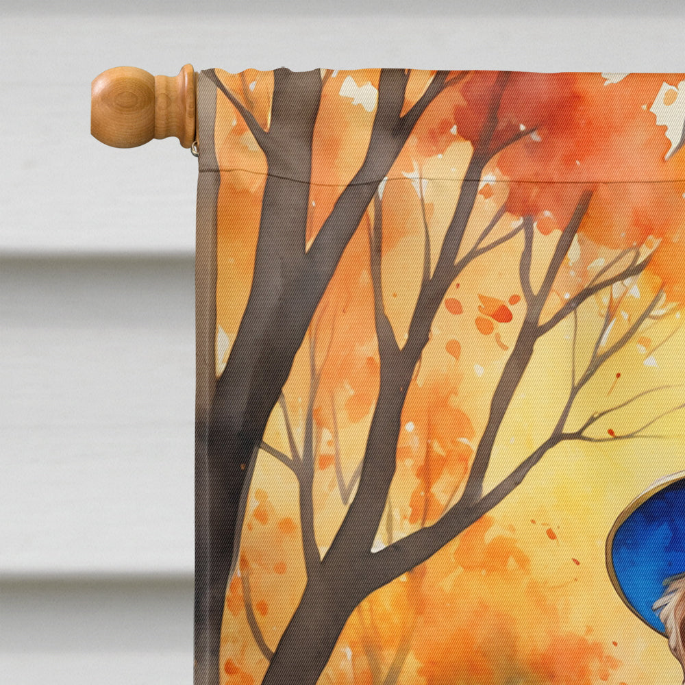 Chocolate Labradoodle Halloween Trick or Treat House Flag