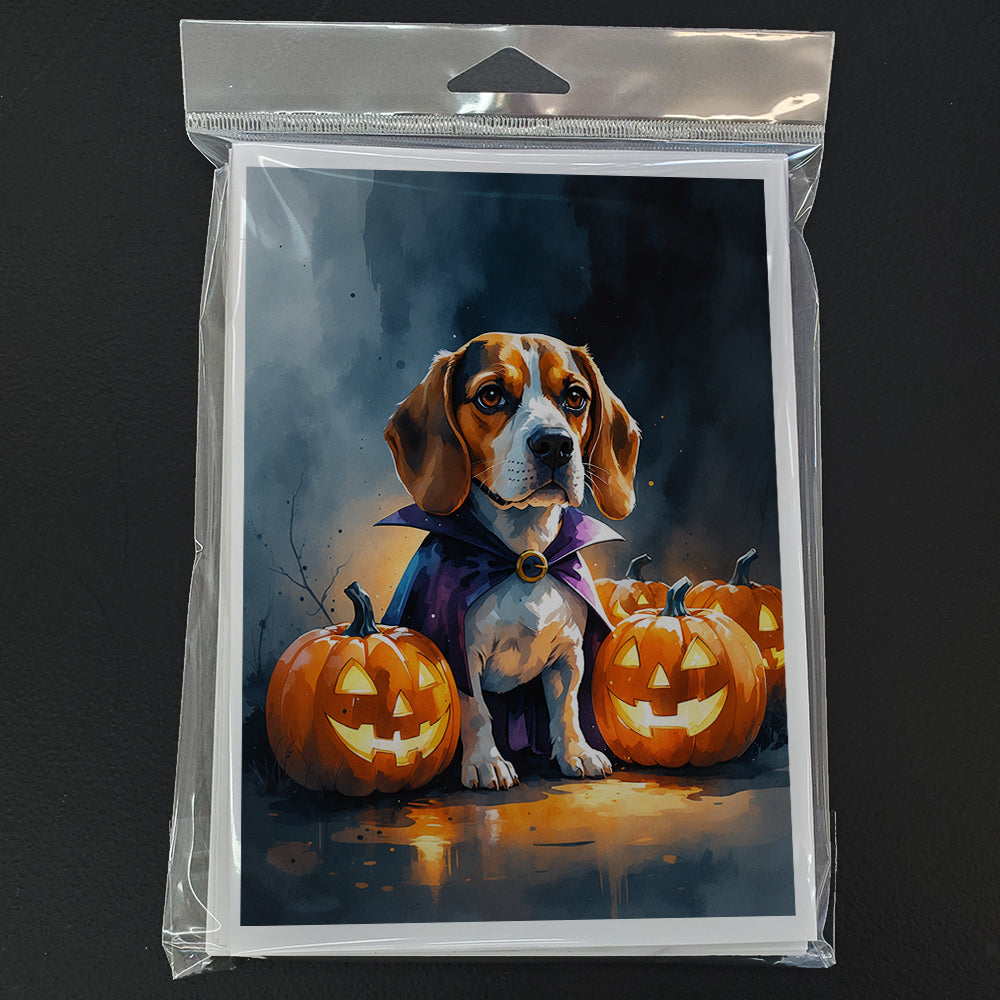 Beagle Puppy Halloween Greeting Cards Pack of 8