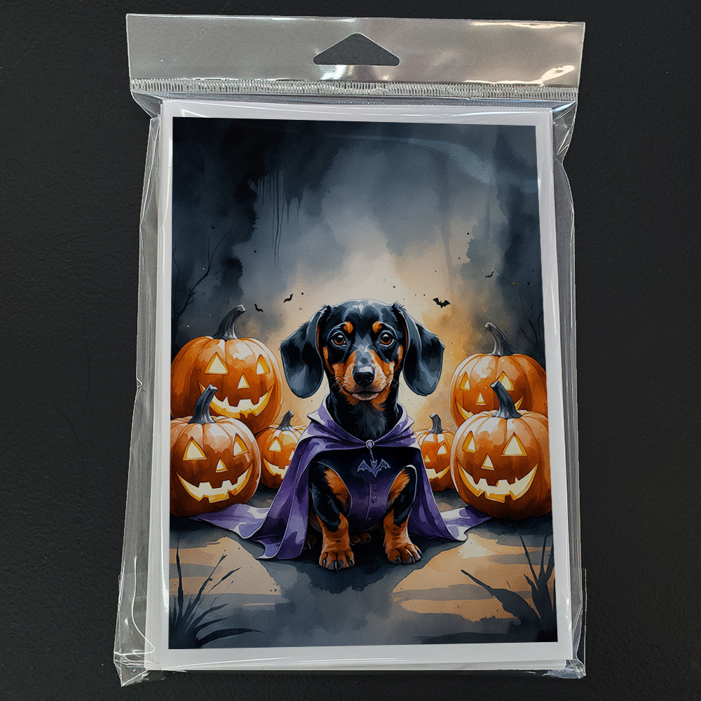 Dachshund Puppy Halloween Greeting Cards Pack of 8