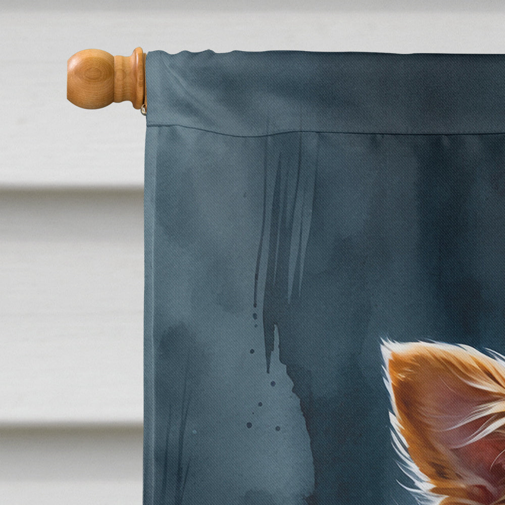 Papillon Puppy Halloween House Flag