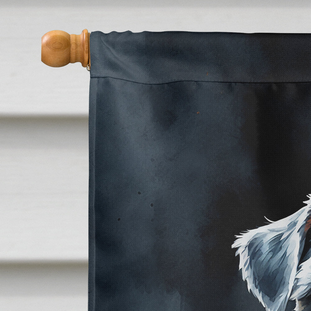 Schnauzer Puppy Halloween House Flag