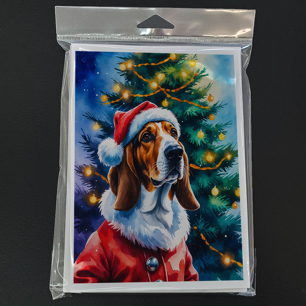 Basset Hound Christmas Greeting Cards Pack of 8