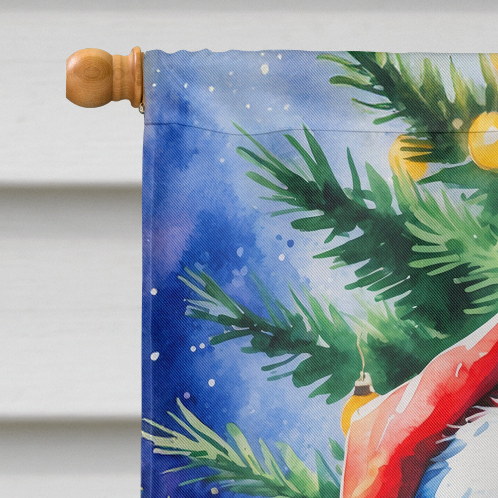 Bernedoodle Christmas House Flag